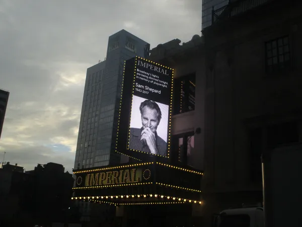 Broadway salutes Pulitzer Prize-winning playwright Sam Shepard on August 2, 2017